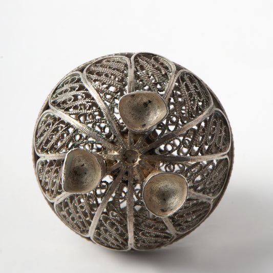 Filigree Jewelry Box with an Orange Stone