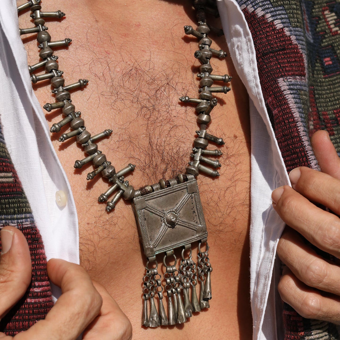 Amulet Wind Pendant Necklace, Yemen