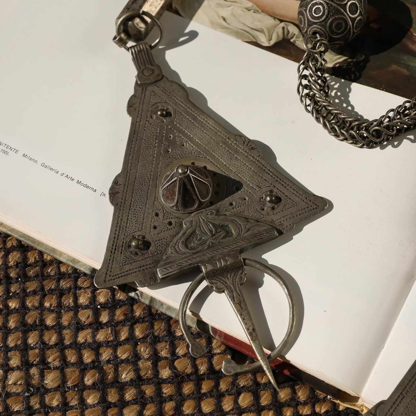 Silver Purple Berber Fibula