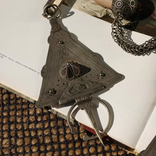 Silver Purple Berber Fibula