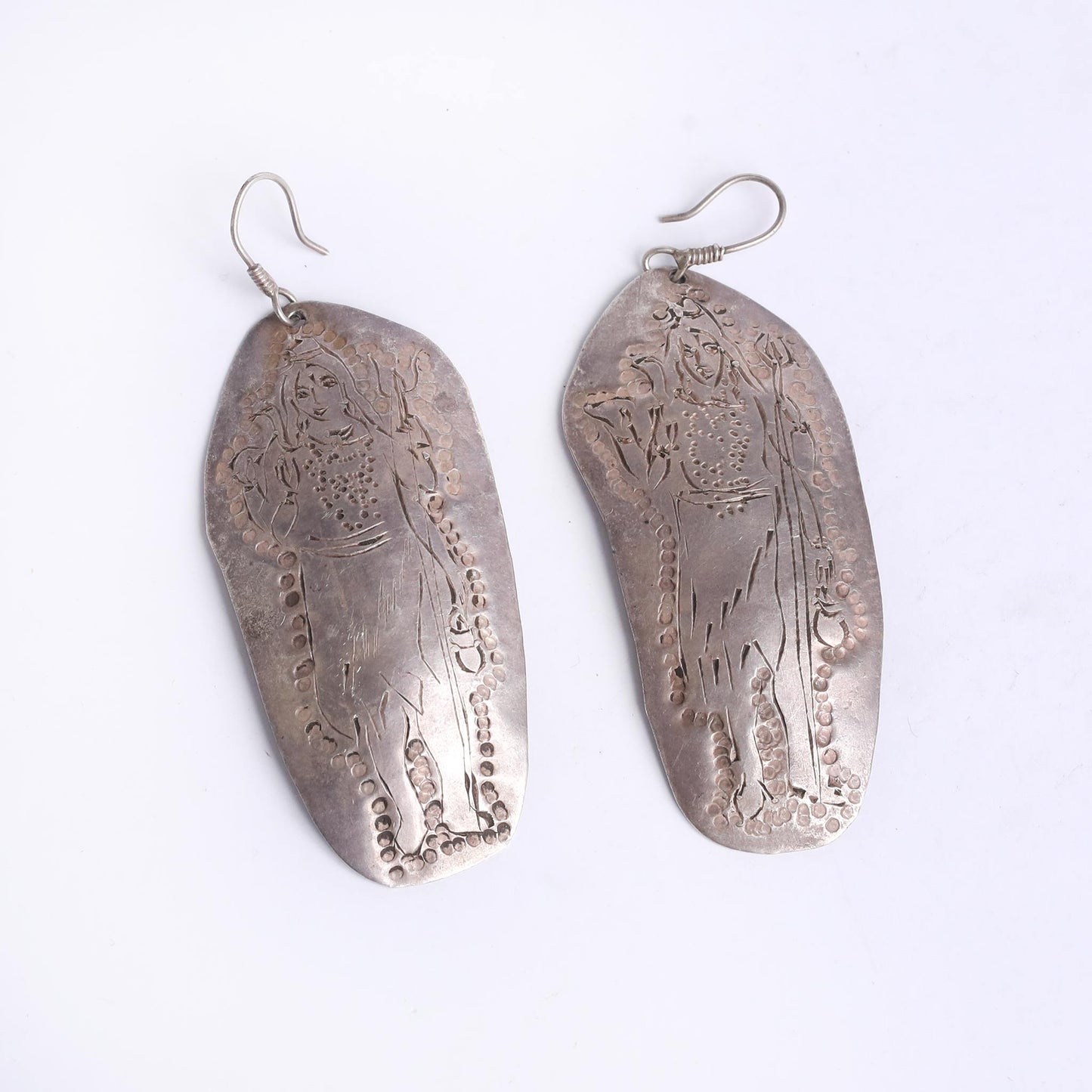 Silver 925 Antique Handcrafted Silver Earrings