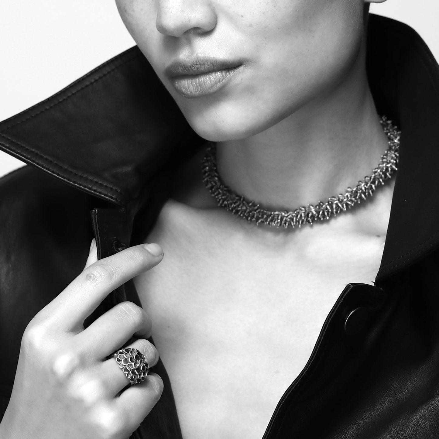 smoky topaz handmade necklace with silver 925 chain