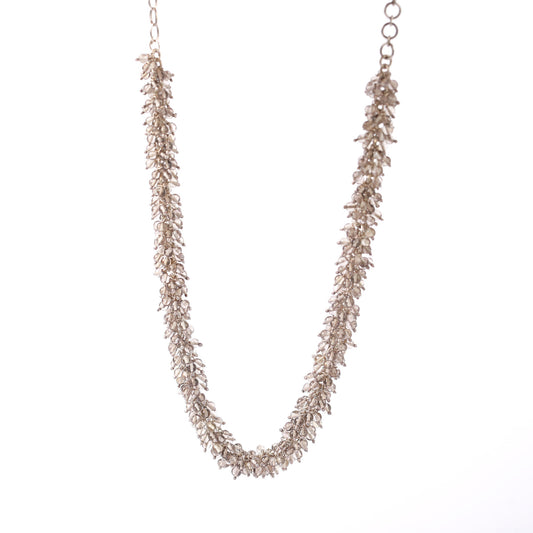 smoky topaz handmade necklace with silver 925 chain