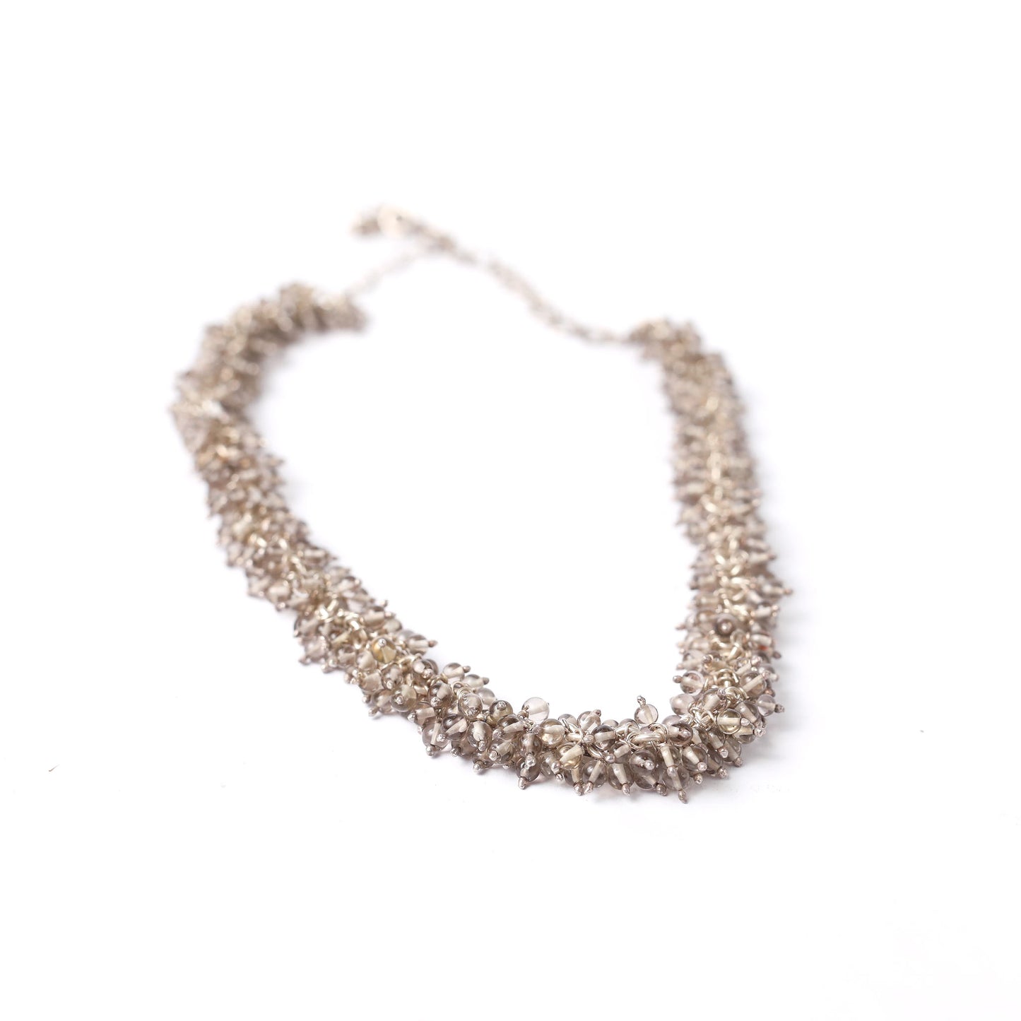 smoky topaz handmade necklace with silver 925 chain