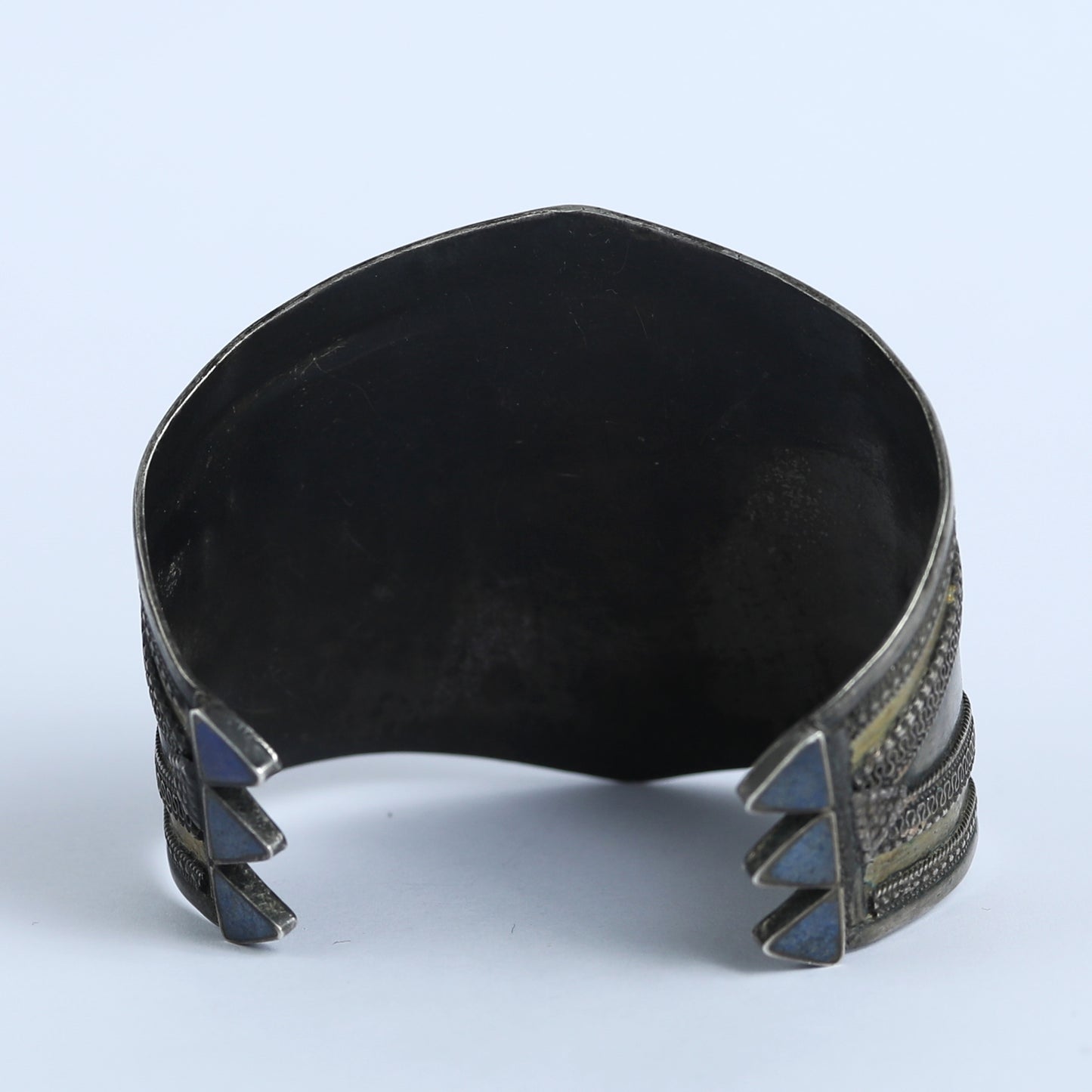 Ethnic Cuff Bracelet, Silver and Carnelian Crystal