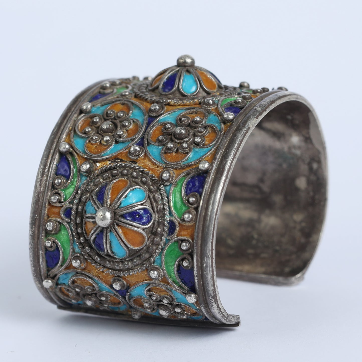 Andalus Silver Cuff Bracelet, Spain.
