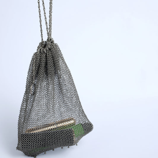 one of a kind Chatelaine Silver Purse