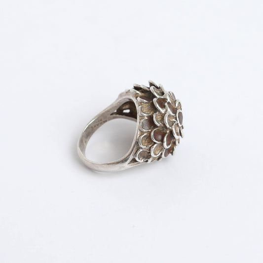 Hand Made Silver Ring With Enamel Art Work