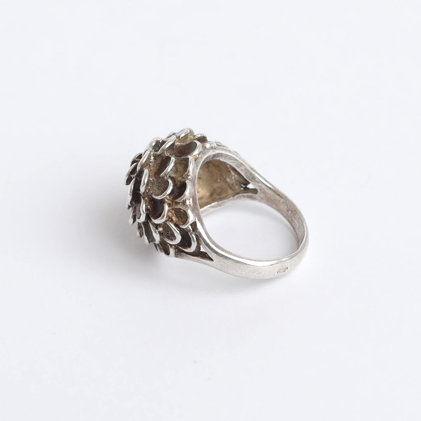 Hand Made Silver Ring With Enamel Art Work