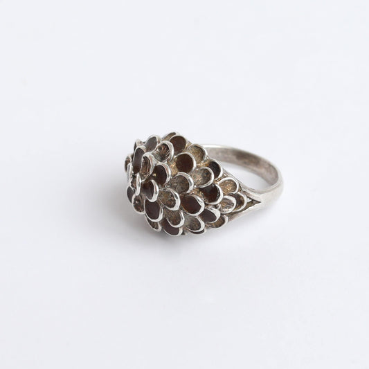 Hand Made Silver Ring With Enamel Art Work