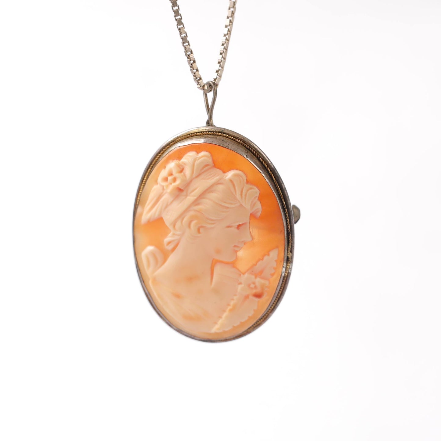 Cameo pendant (and brooch) ancient and carved by hand