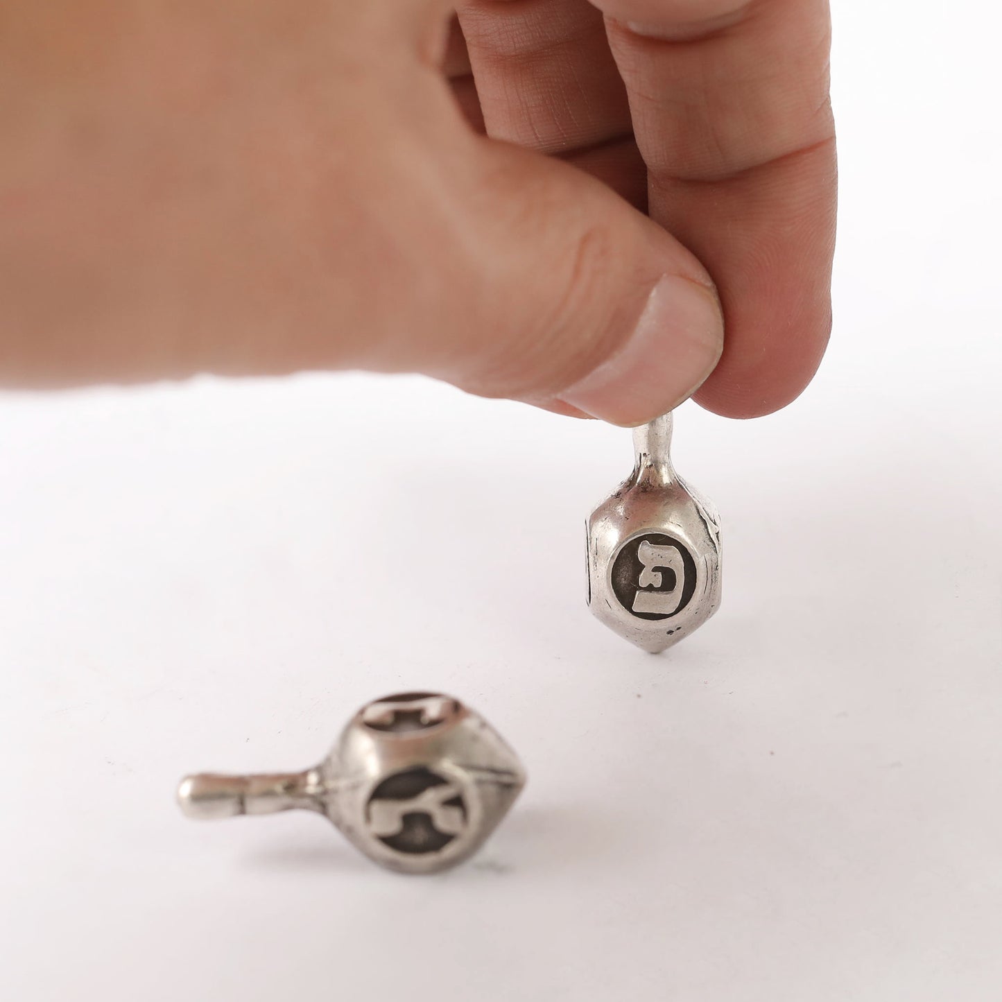 spinning top made of silver 925o