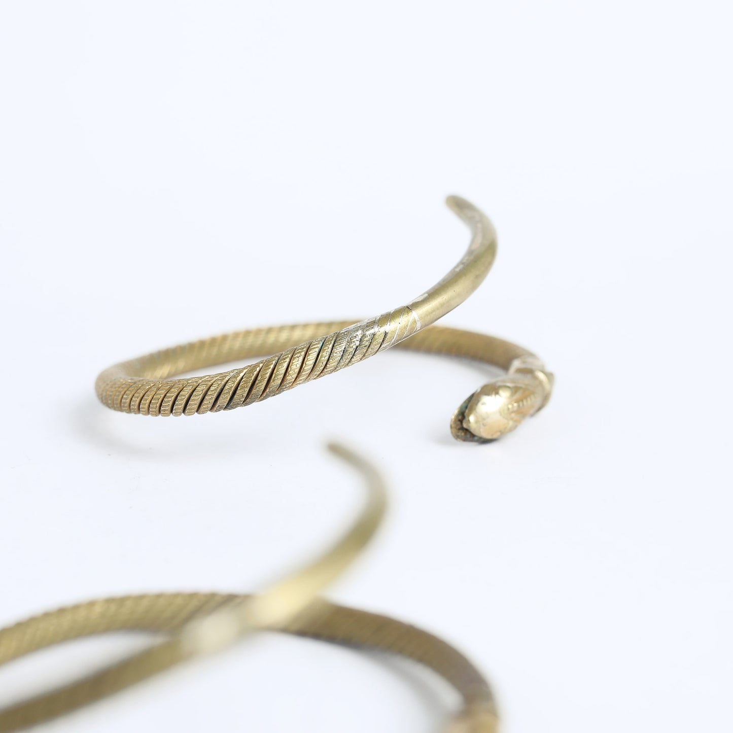 Snake Bangle Cuff Brass Bracelete, India