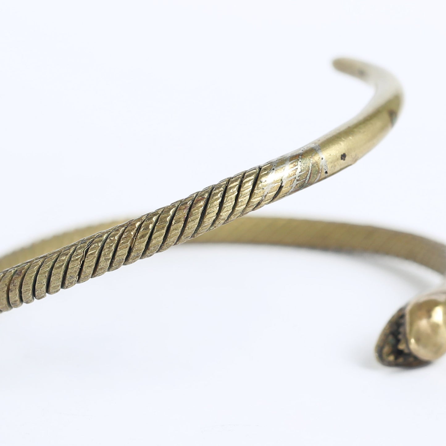 Snake Bangle Cuff Brass Bracelete, India