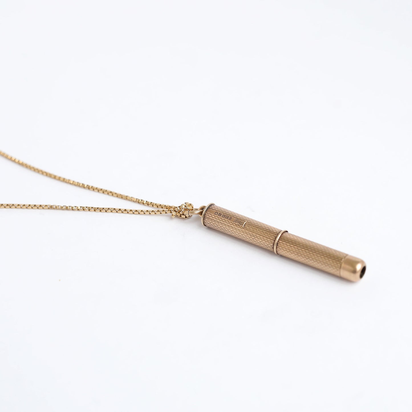Quality 9ct Gold Cigar Piercer pendant  By Cohen & Charles