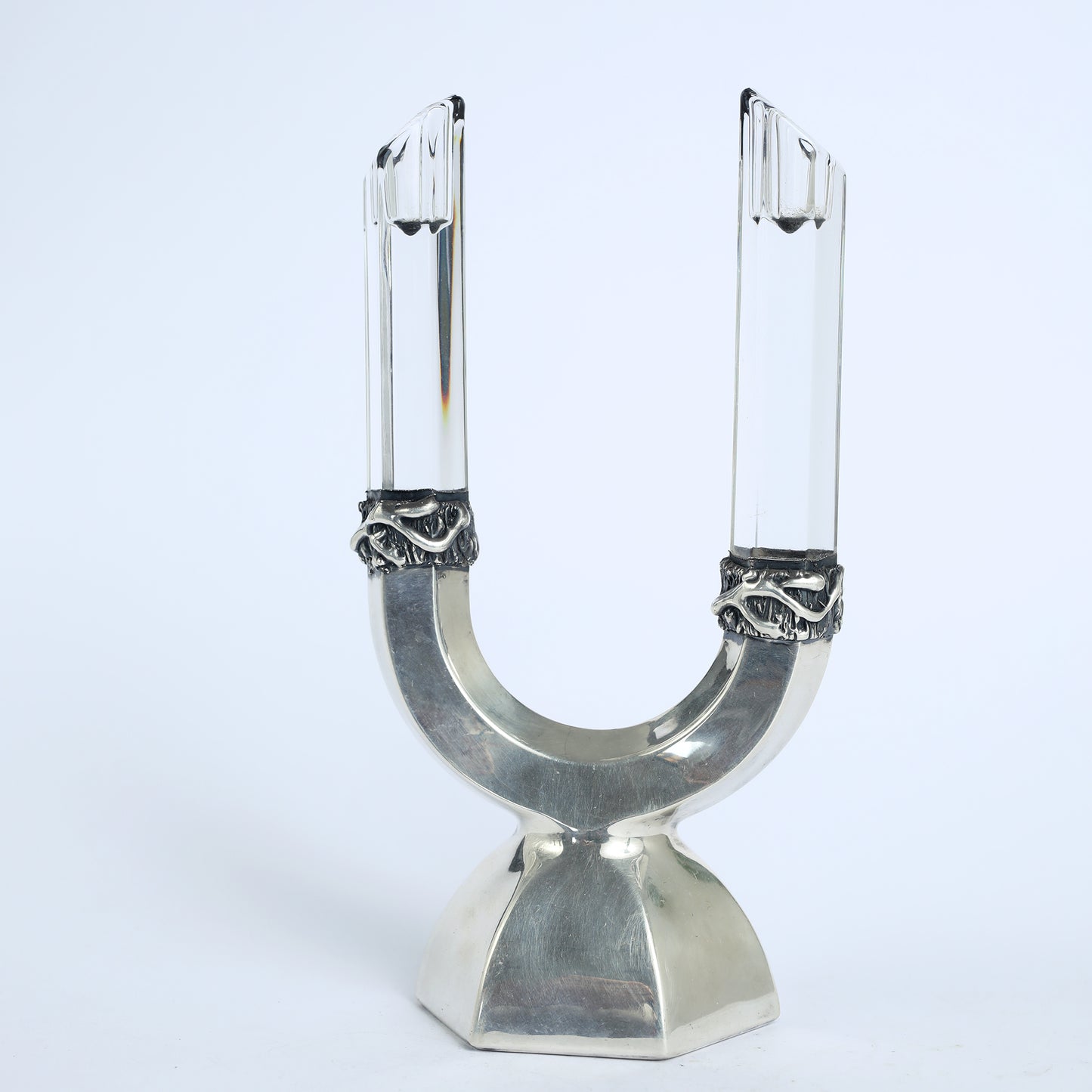 Silver Crystal Candleholder