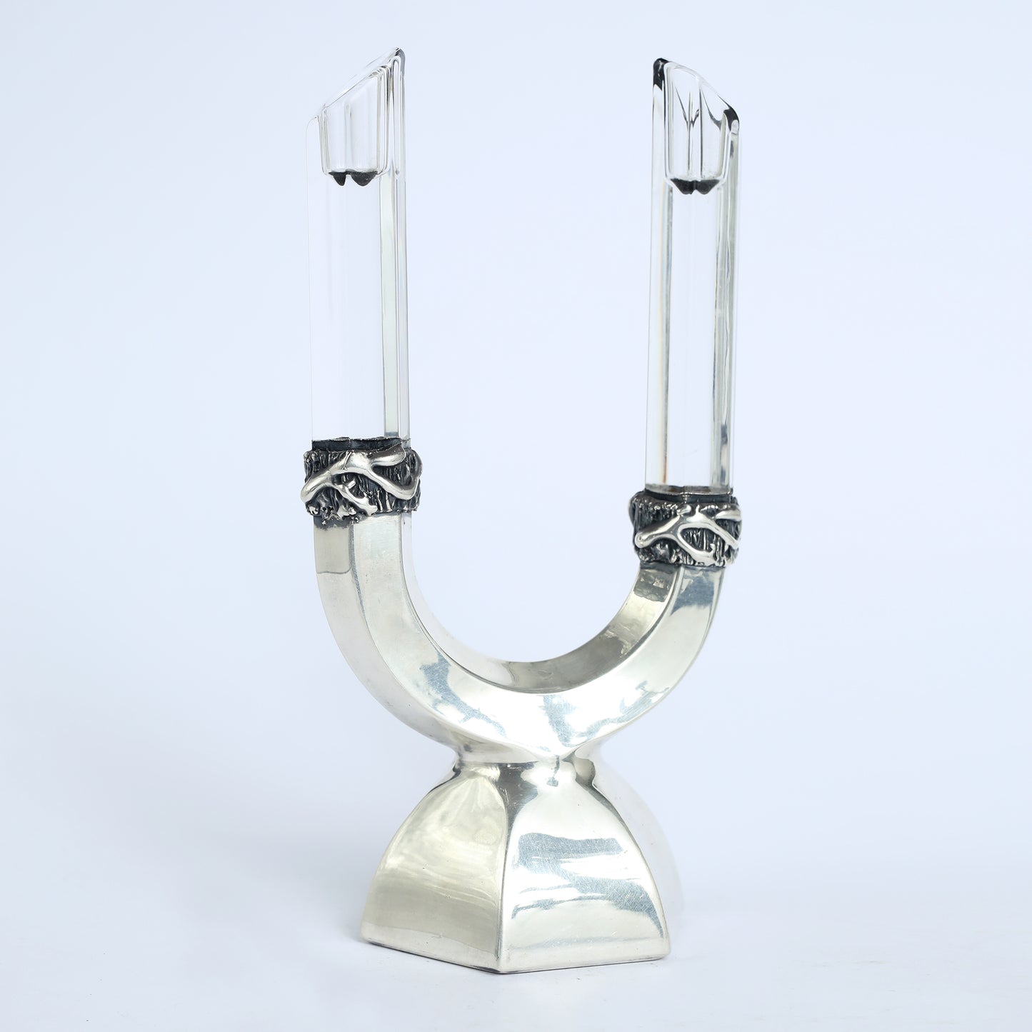 Silver Crystal Candleholder