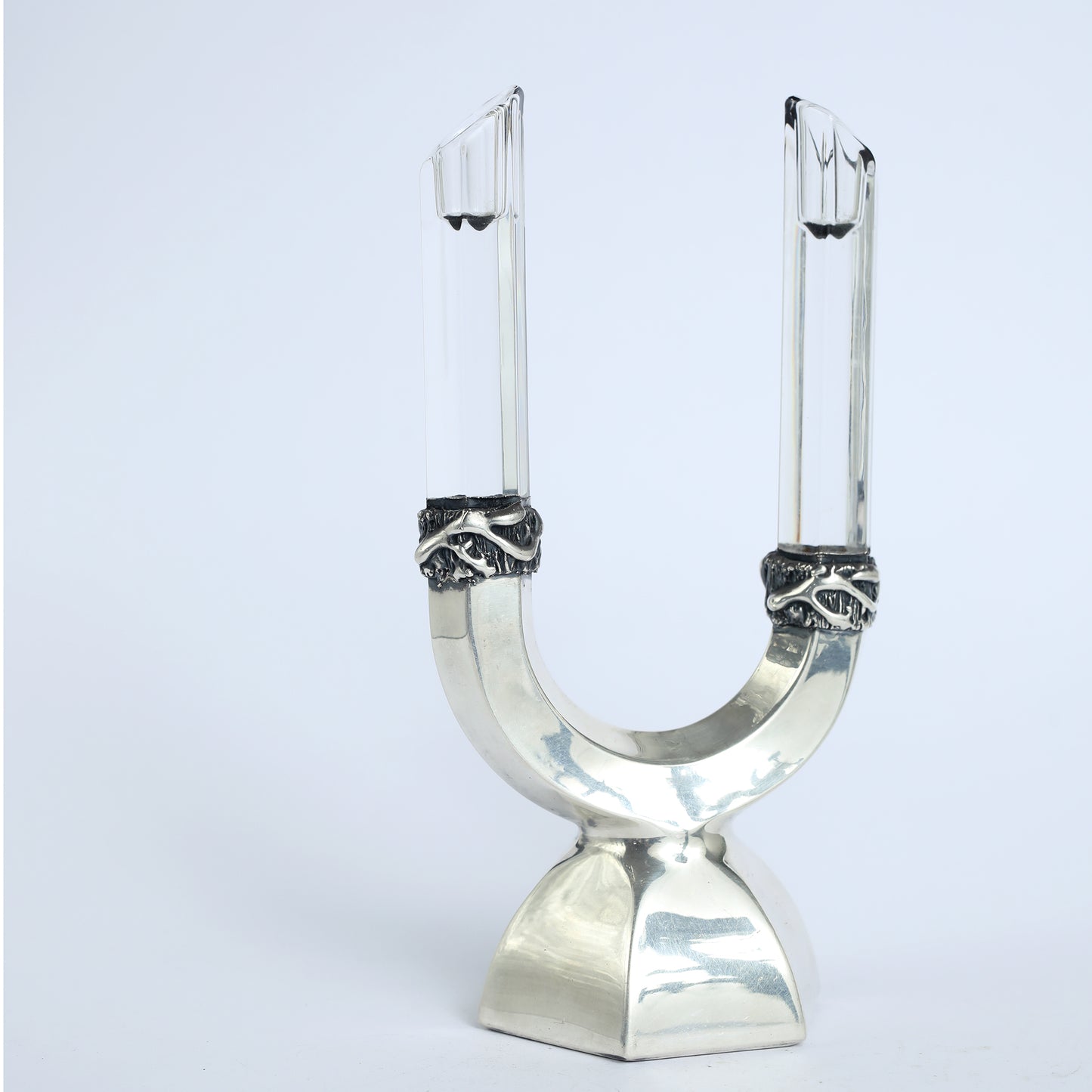 Silver Crystal Candleholder