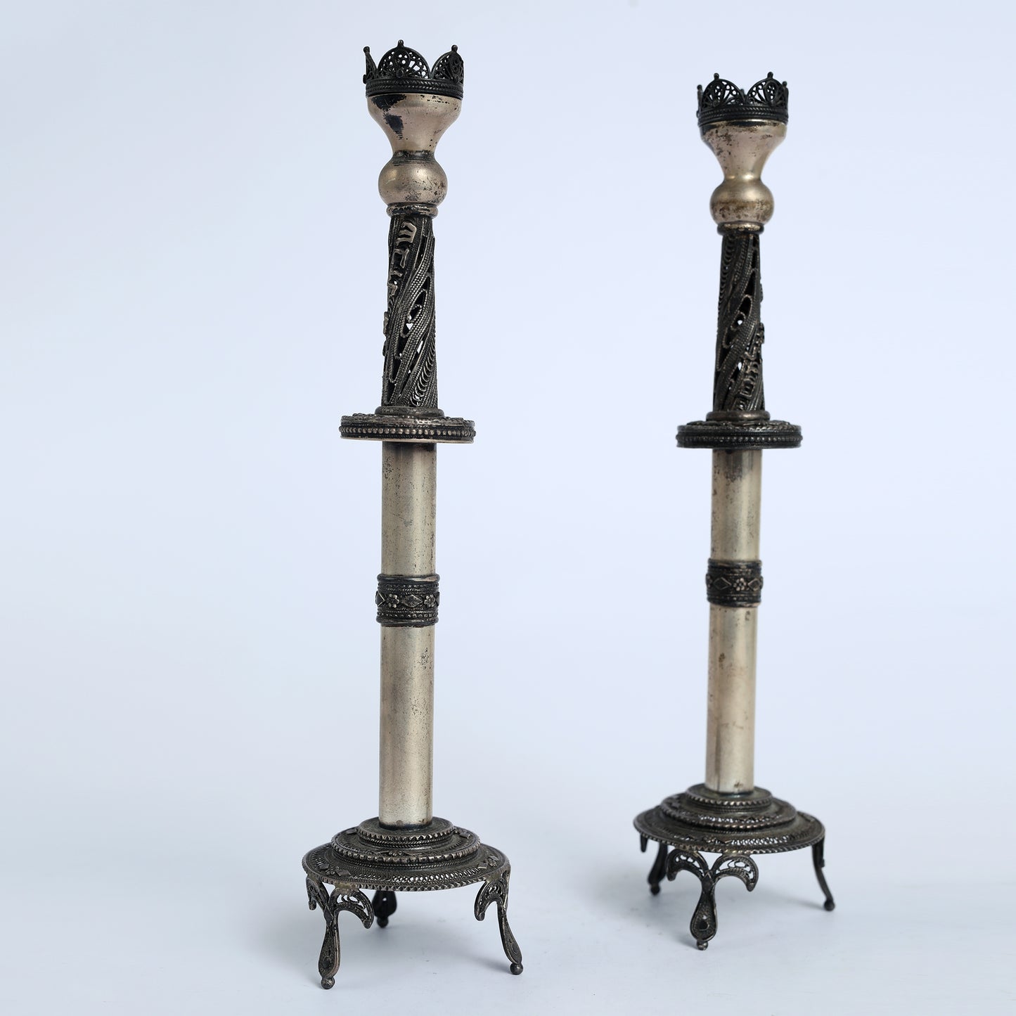 Filigree Shabbat Candles