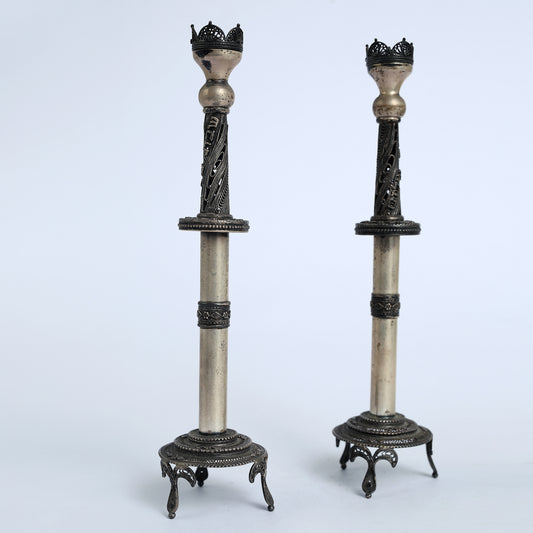 Filigree Shabbat Candles