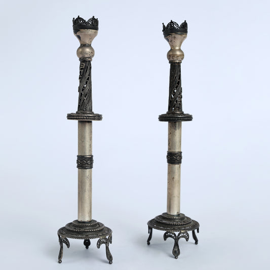 Filigree Shabbat Candles