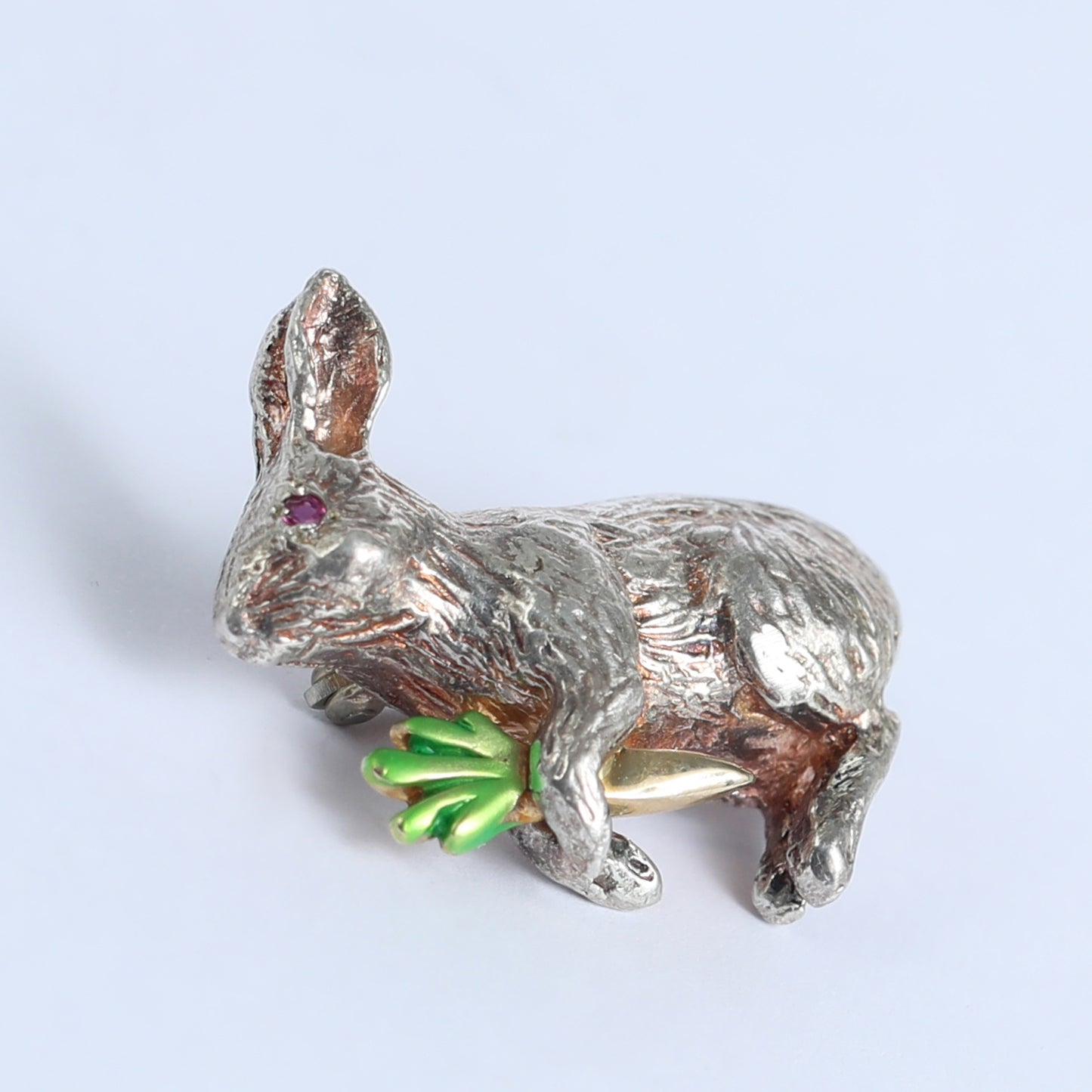 silver 925 and gold  Bunny Pin