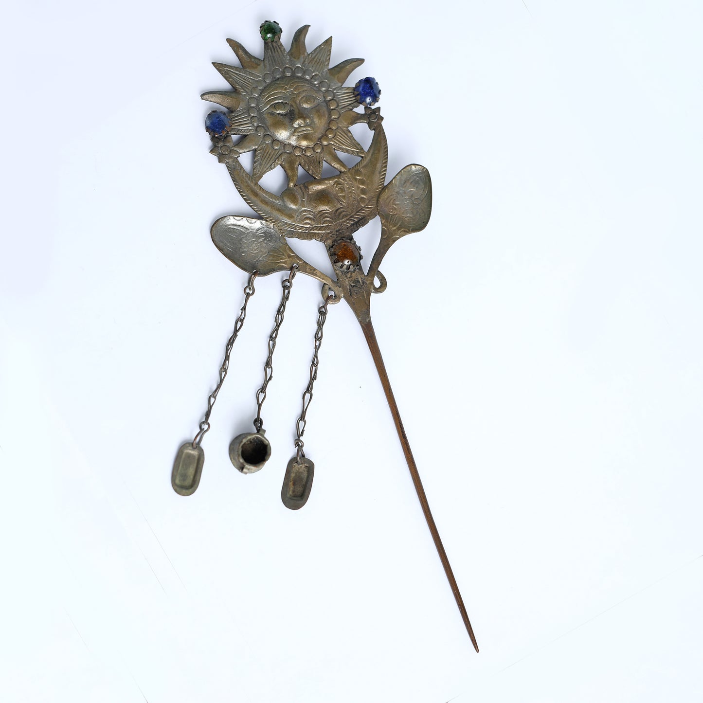 Peruvian Sun Colonial hairpin