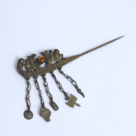 Peruvian Orange Colonial Hairpins
