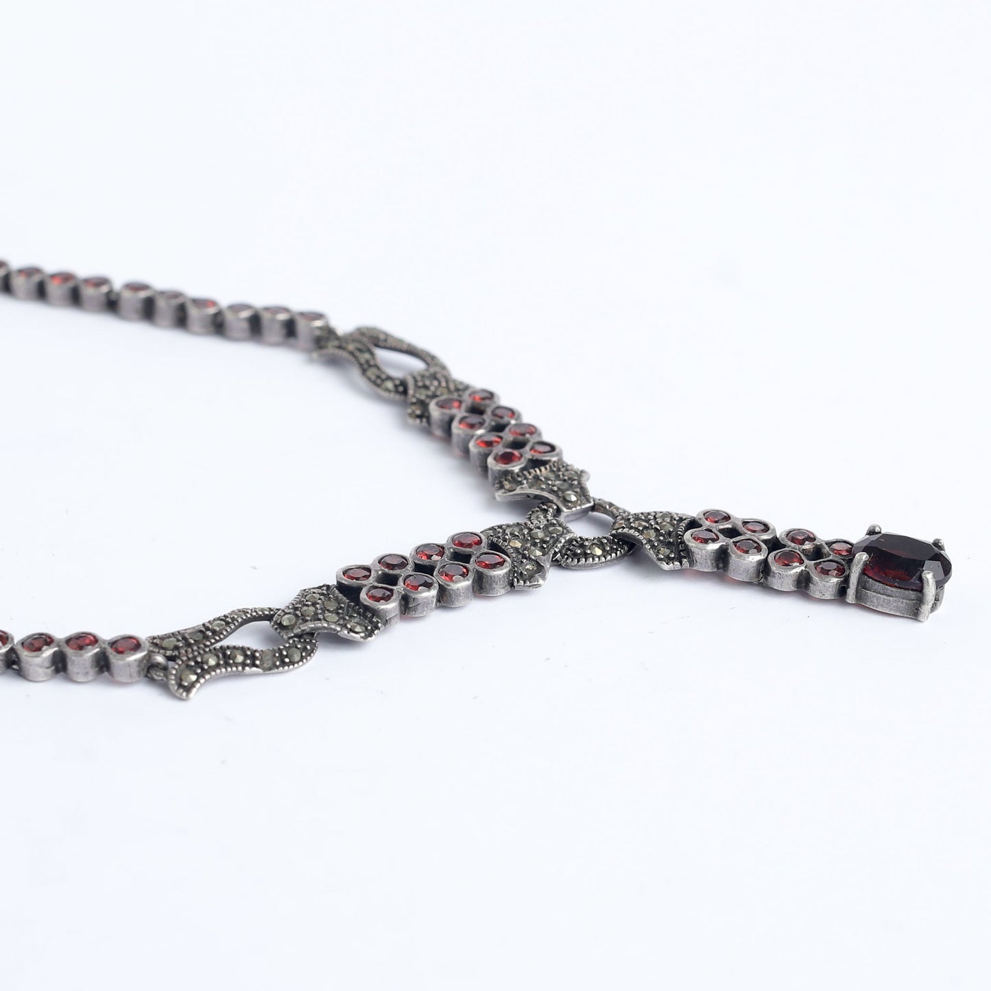 Pomegranate Silver Necklace