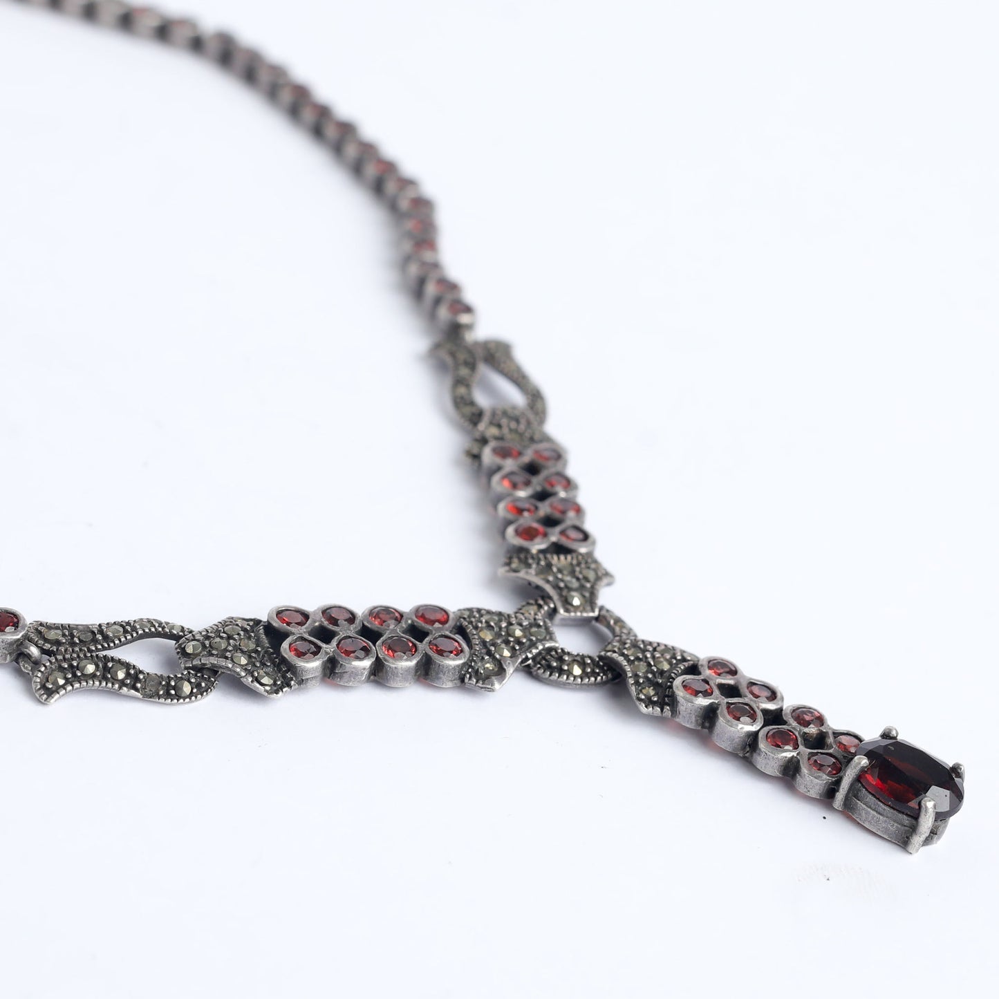 Pomegranate Silver Necklace