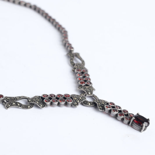 Pomegranate Silver Necklace