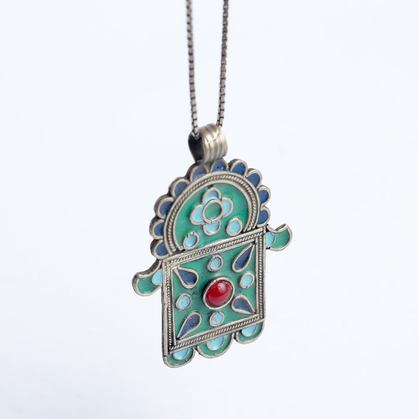 Andaluse Silver Vintage Hamsa Pendant