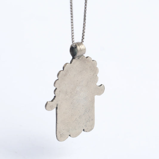 Andaluse Silver Vintage Hamsa Pendant