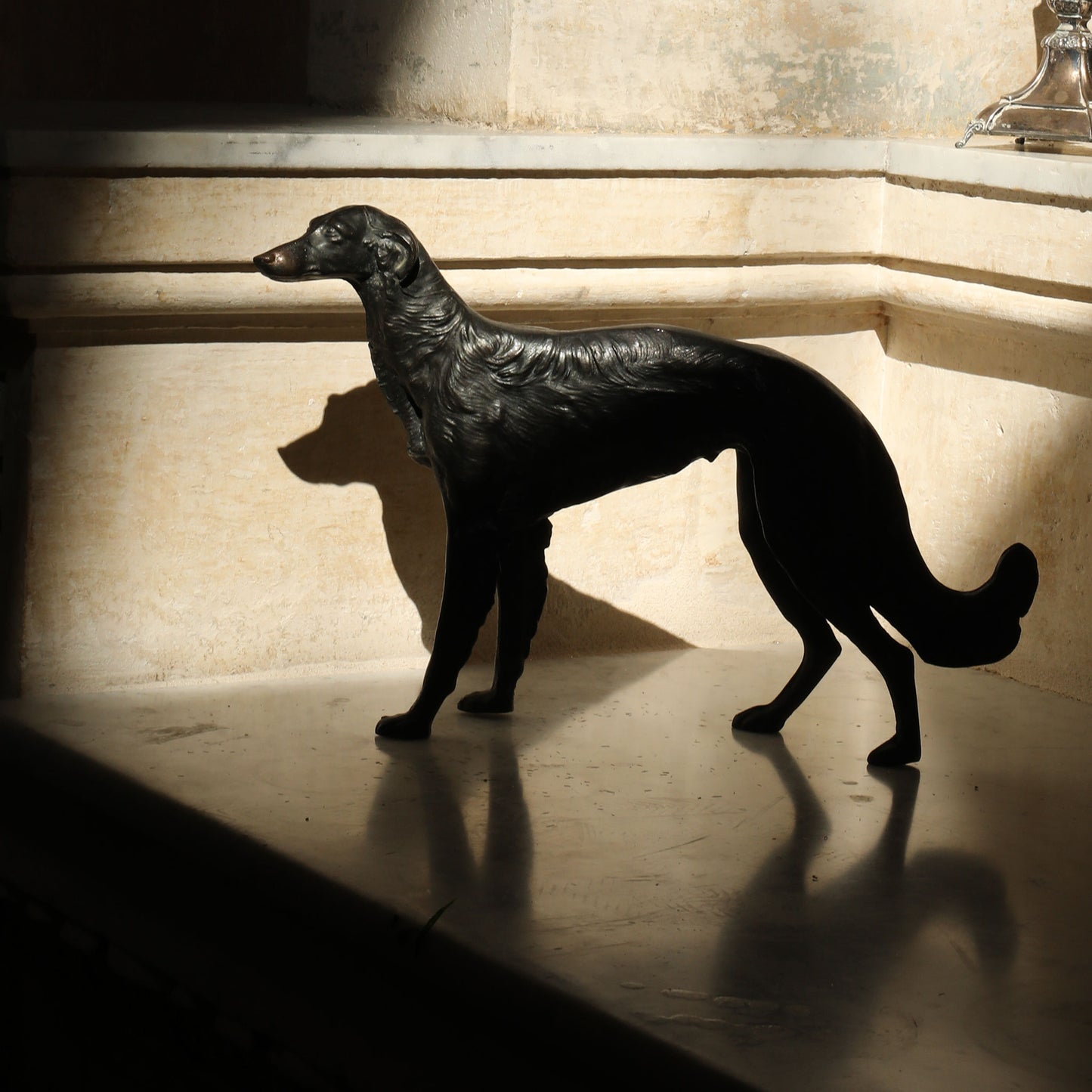 Bronze Statue Of A Ghost Dog (Sighthound )
