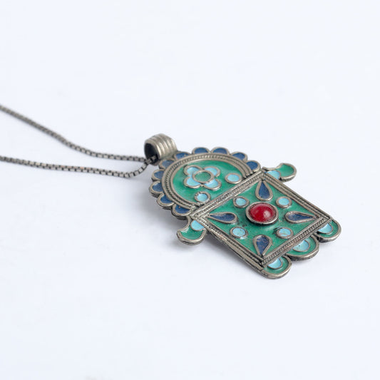 Andaluse Silver Vintage Hamsa Pendant