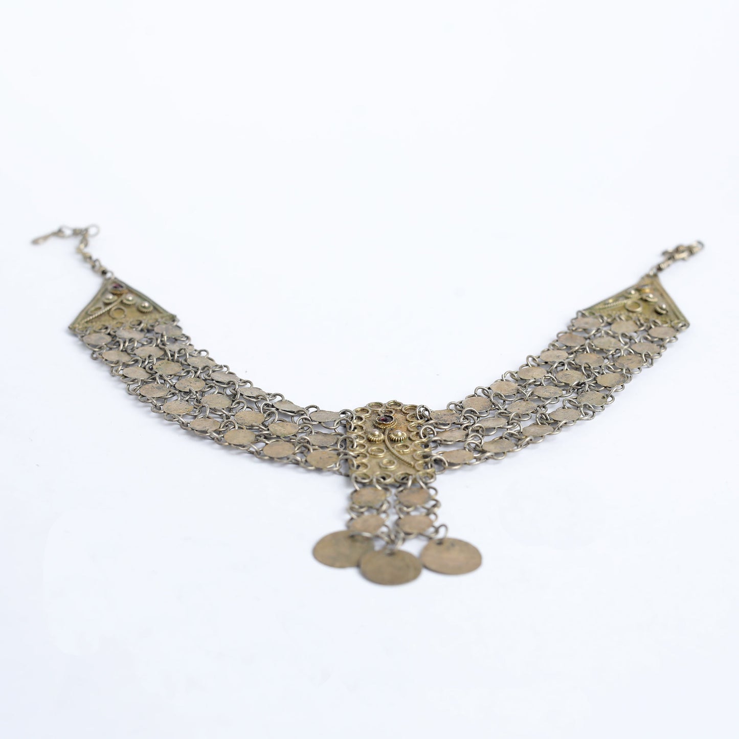 Bizantine Silver Choker Necklace, Yemen