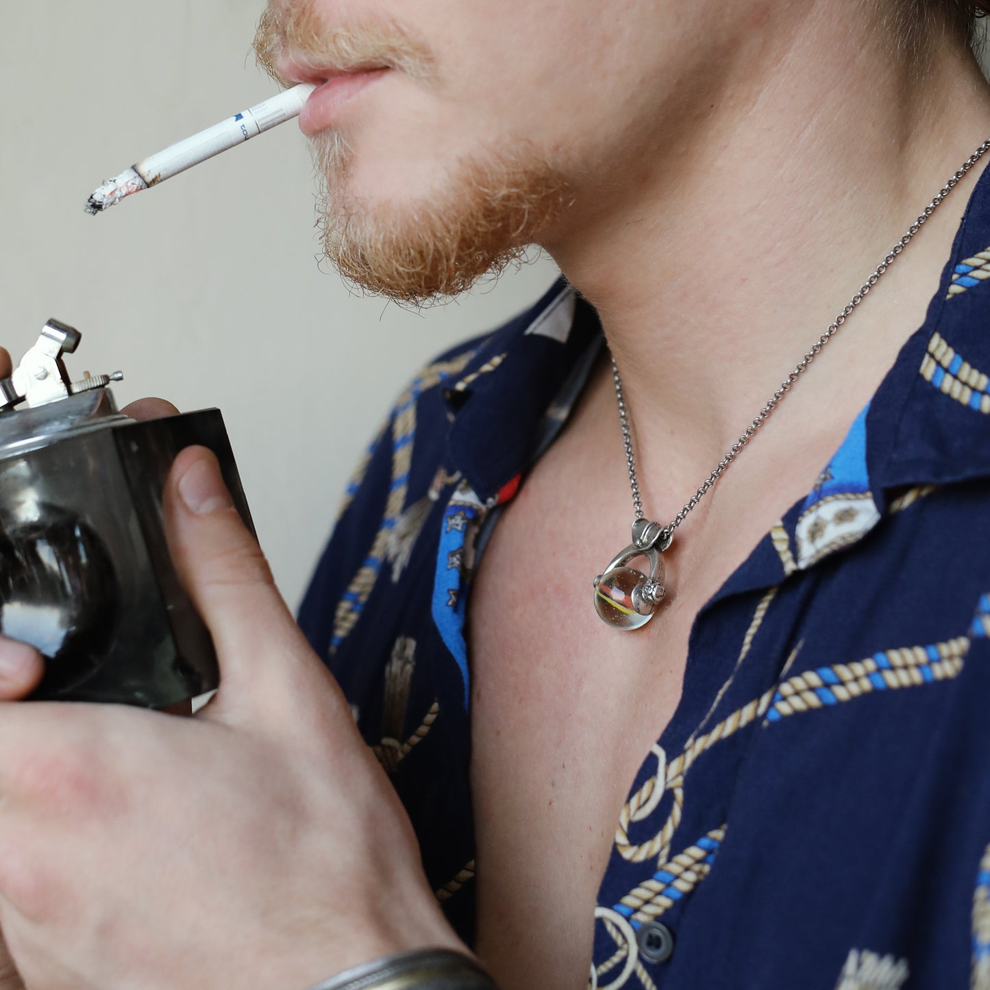 Marble Silver Pendant