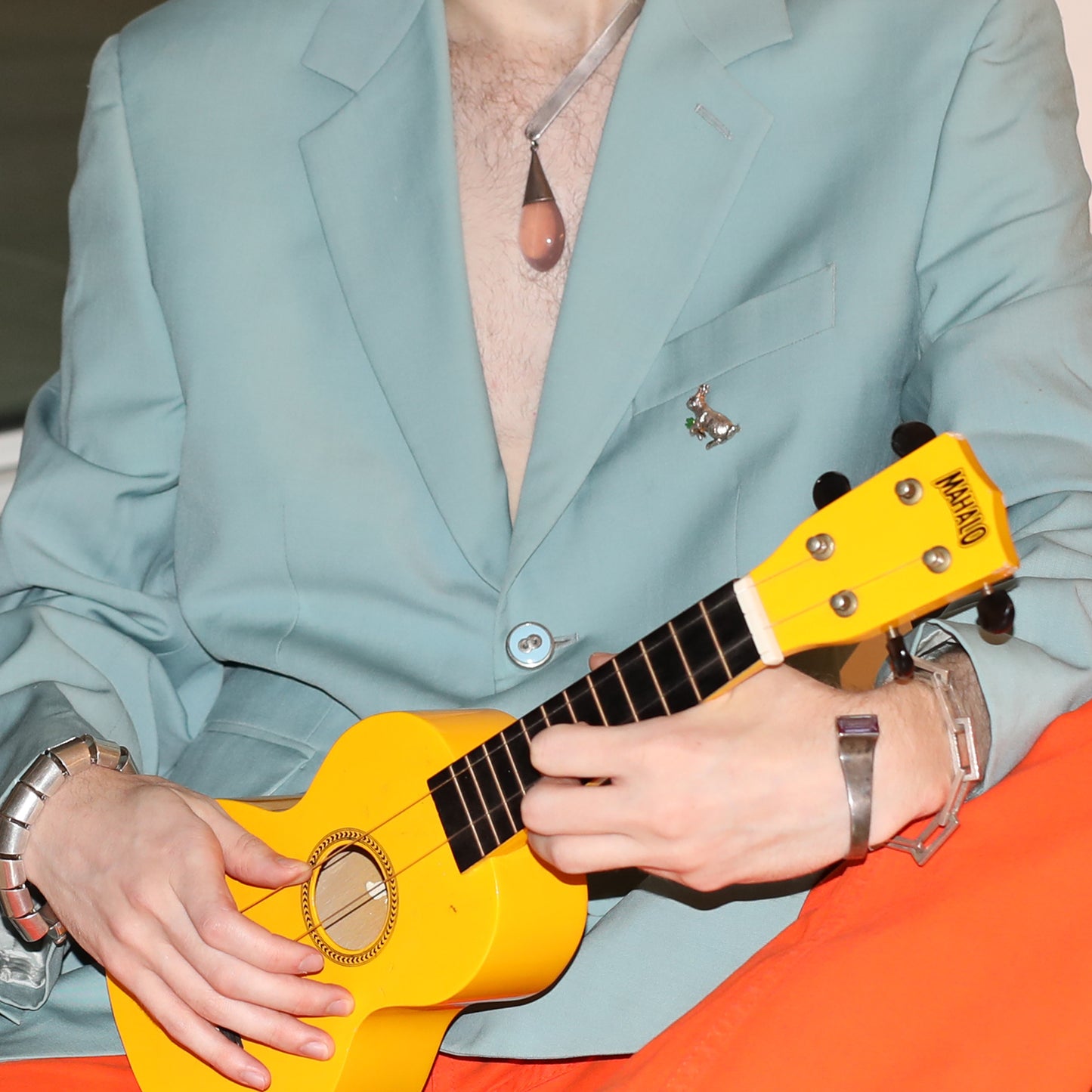 silver 925 and gold  Bunny Pin