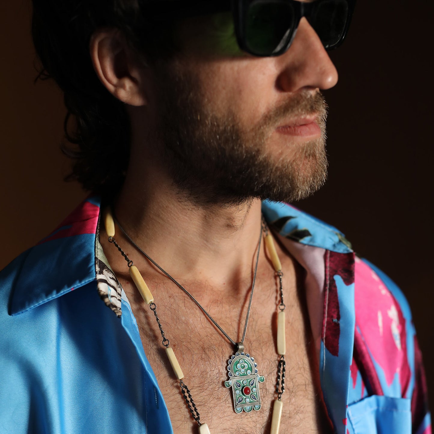 Andaluse Silver Vintage Hamsa Pendant