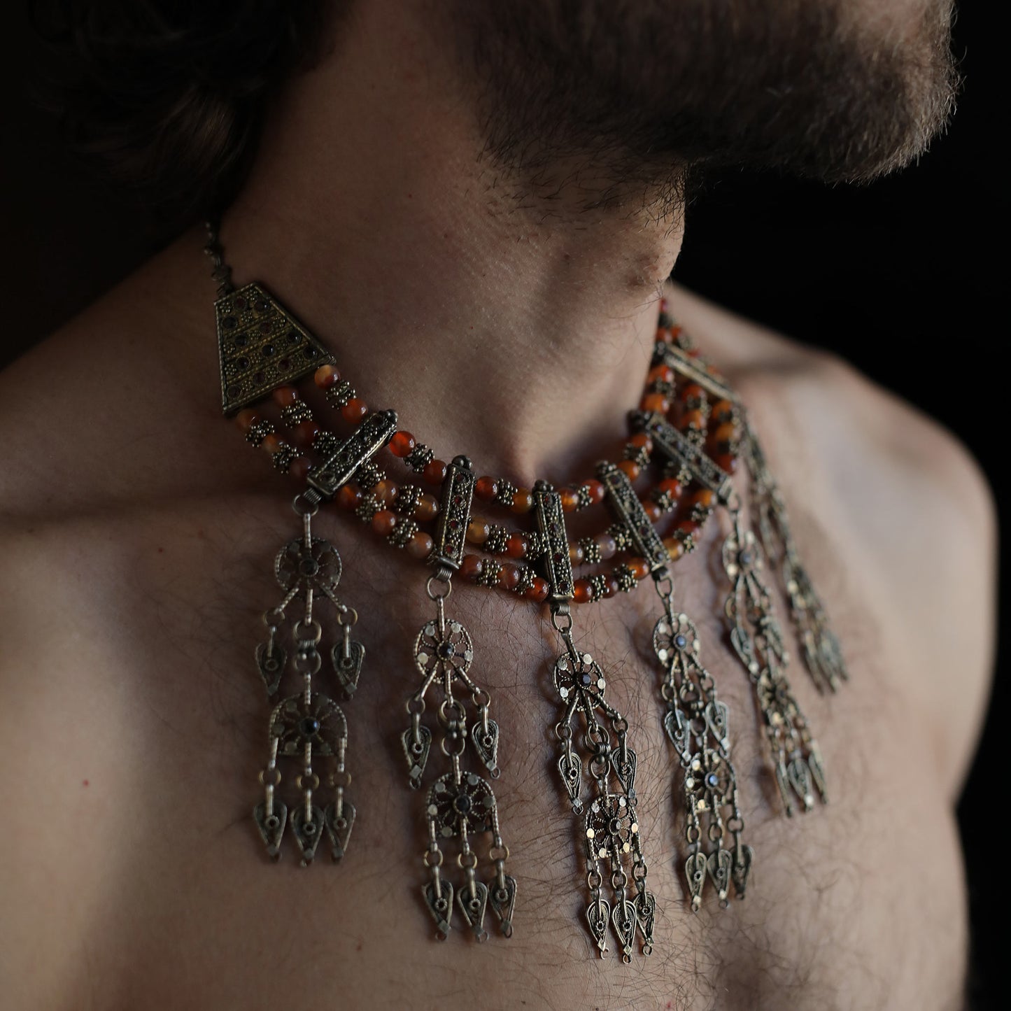 Rosette Tribal Necklace