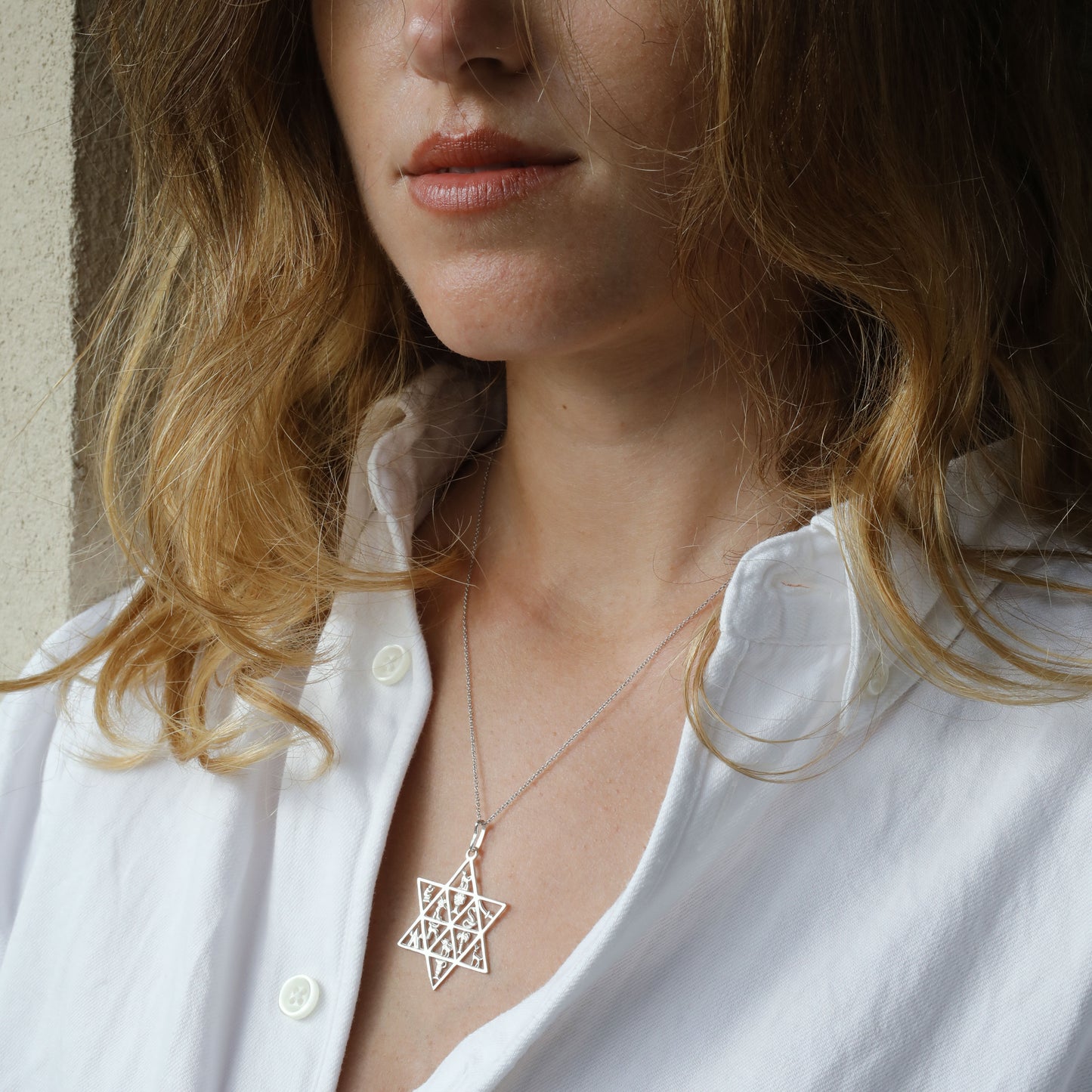 Sterling Silver Pendant  with symbol of 12 Israeli Tribes