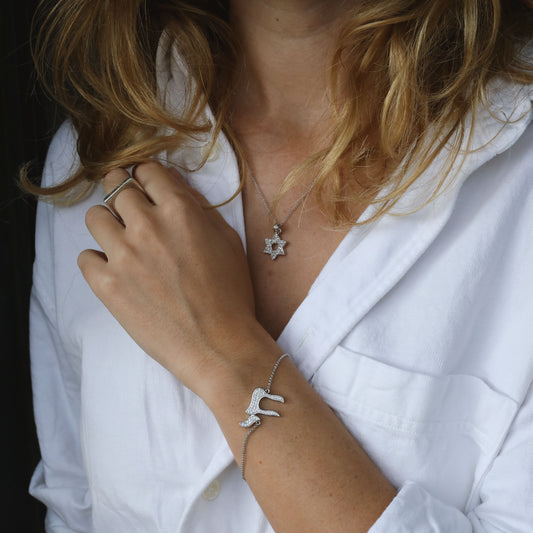 Sterling Silver Chai Chain Bracelet