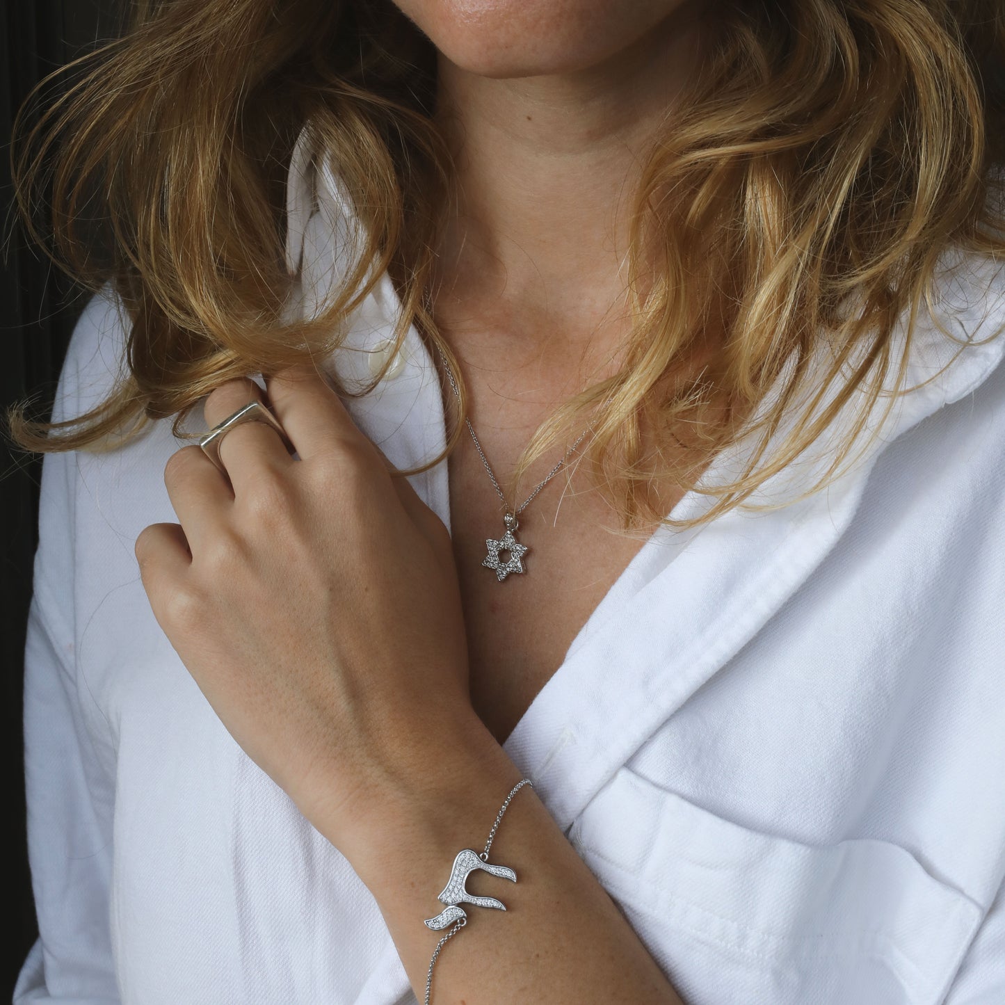 Sterling Silver Chai Chain Bracelet