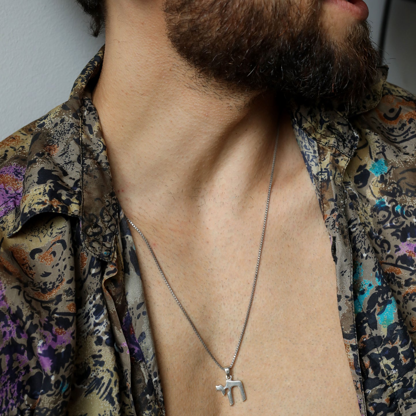 Classic Sterling Silver Chai Pendant