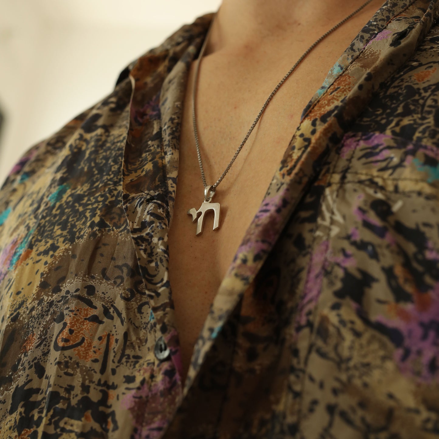 Classic Sterling Silver Chai Pendant