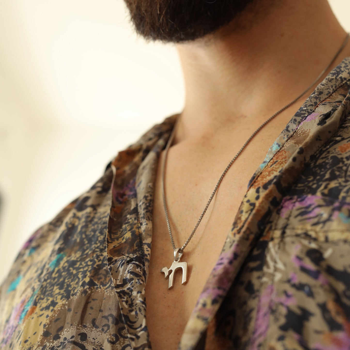 Classic Sterling Silver Chai Pendant