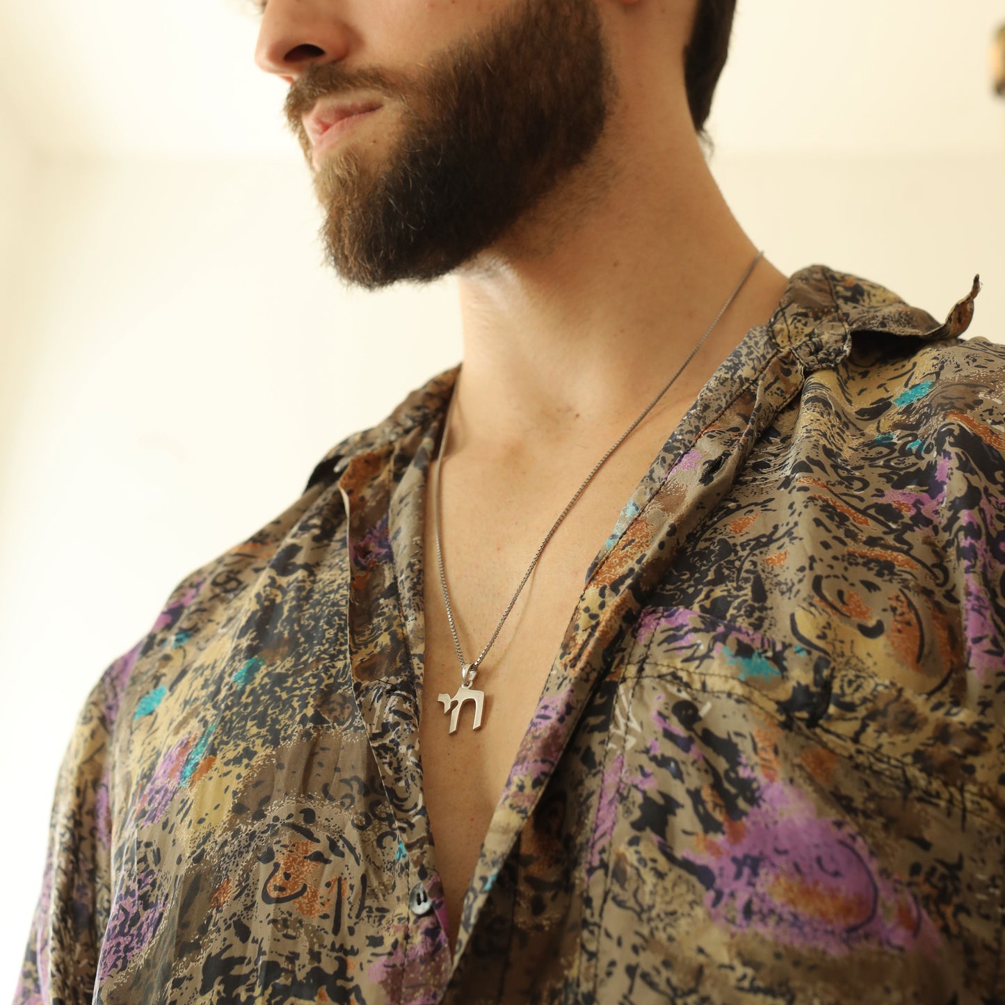 Classic Sterling Silver Chai Pendant