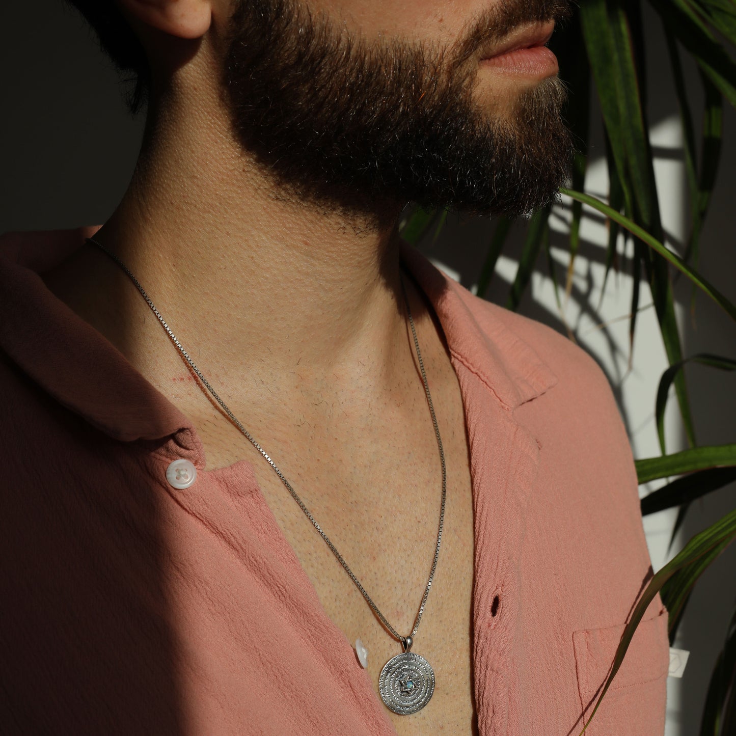 Opal Star of David Kabbalah Pendant in Sterling Silve