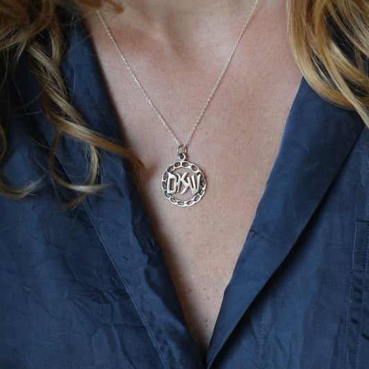 שלום  - Shalom Sterling Silver Necklace