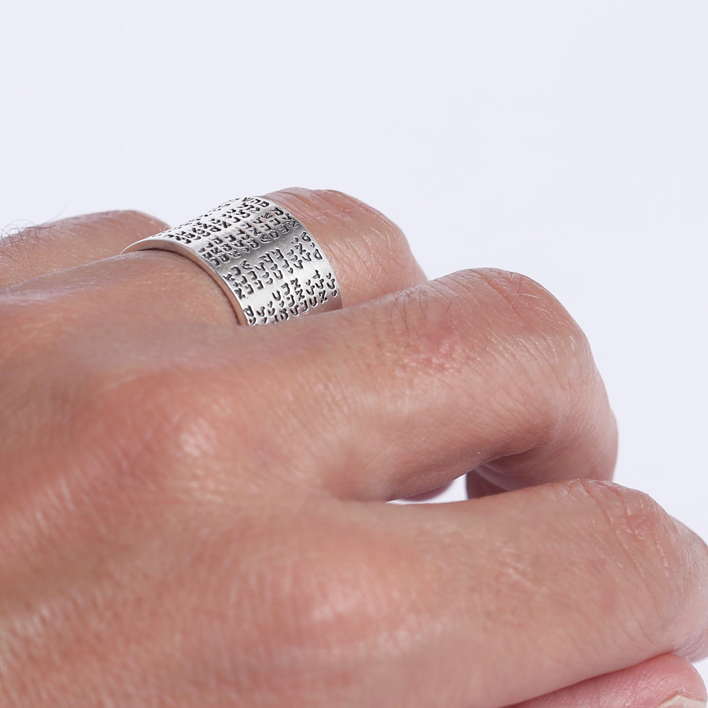 Kabbalah 925 Silver Ring- Inscription Of The 72 Names Of G-d